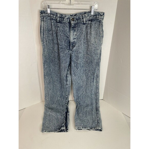 Vintage h.i.s. Americana Acid Washed Jeans, 36x30, USA Made Y2K Skater - Picture 4 of 10